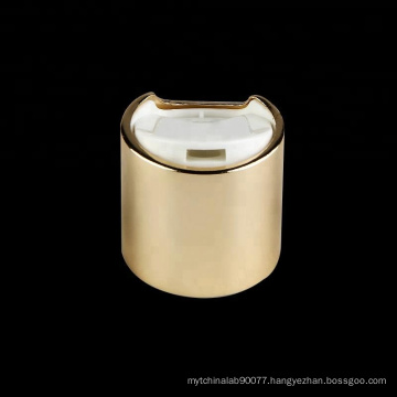 24/410 popular outside gold aluminium disc top bottle plastic cap